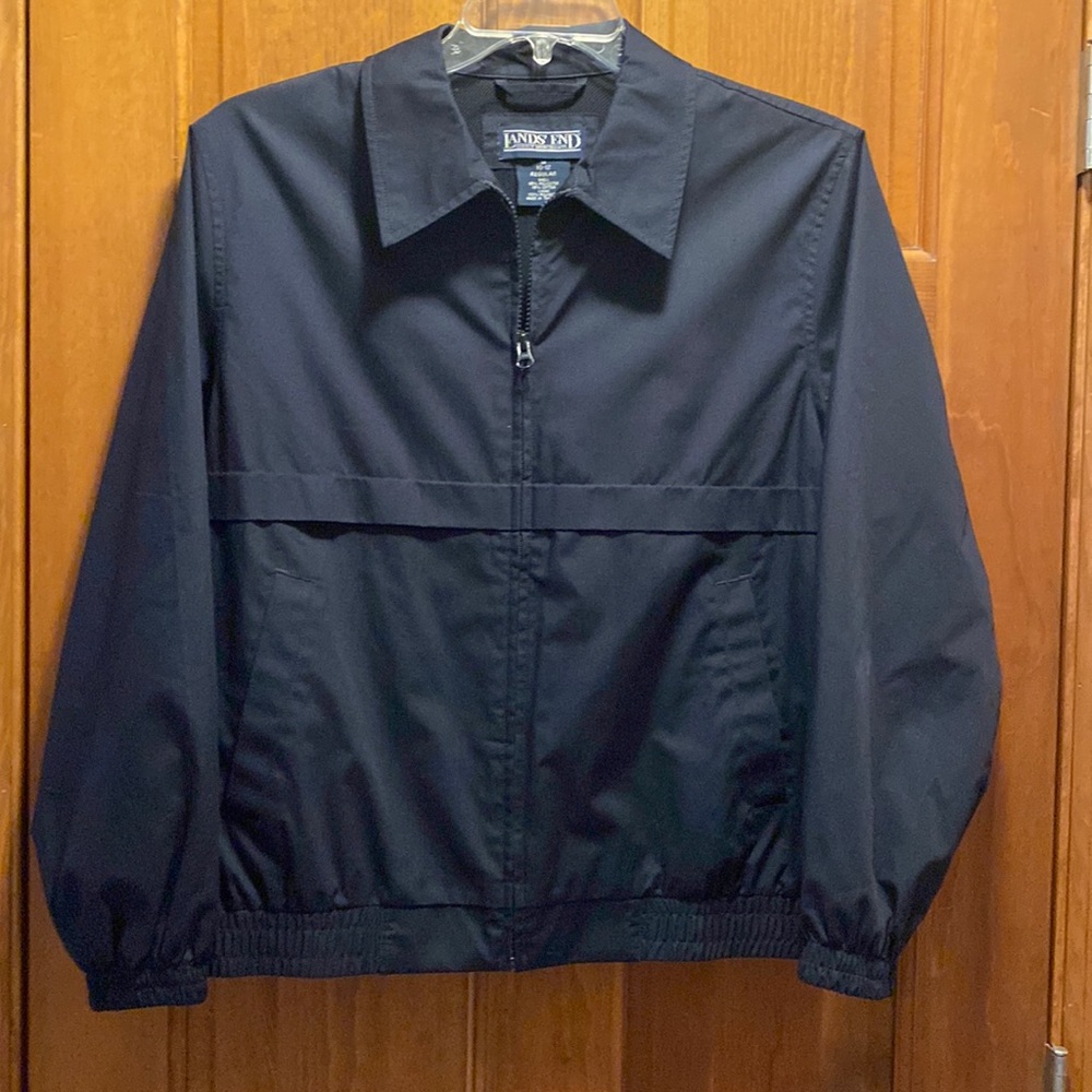 Lands’ End Navy Blue Bomber jacket